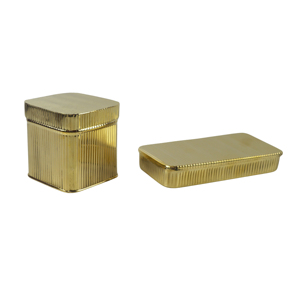 Boîte à bonbons et fruits secs en métal brillant avec couvercle en laiton gravé, design royal, pour toffee et chocolat - Product Image 2