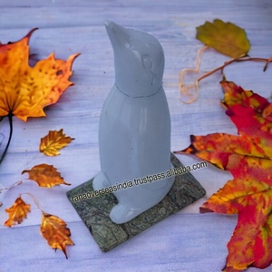 Estatuilla de aluminio de pingüino, estatua, escultura decorativa de animales para centros de mesa, adornos - Product Image 2