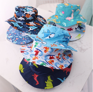 Sun Protection Hat for Kids Toddler Boys Girls Wide Brim Summer Play Hat Cotton Baby Bucket Hat With Chin Strap - Product Image 6