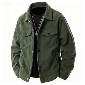 Veste en jean décontractée à manches longues pour homme, personnalisable en usine, col montant, adaptée à l'hiver, écologique, séchage rapide, coupe ajustée - Product Image 6