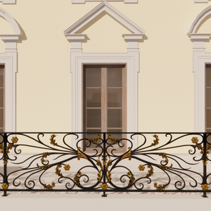 Rampe de balcon en fer forgé sur mesure, rampes de balcon élégantes pour usage extérieur, rampe en acier décorative résistante à la rouille - Product Image 6