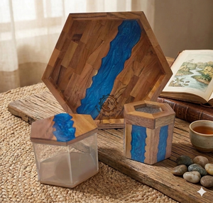 <b>Gifts</b> for Ramadan and <b>Eid</b> Religious Incense Burner Set From India Bakhoor Madkhan Mubkhara with Coriander Plug - Product Image 1