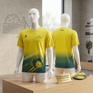 เสื้อปิ๊กเกิลบอลเวียดนามแอร์ไลน์พิมพ์ลายระบายความชื้นได้ดี ชุดกีฬาโพลีเอสเตอร์แขนสั้นสำหรับทั้งชายและหญิง - Product Image 1