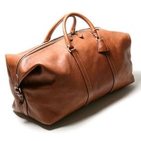 Bolsa de Viaje de Cuero Vintage de Lujo, con Patrón de Letras, Correa Ajustable, Cierre de Cremallera, 20-35L, Color Personalizado