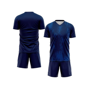 Custom Sublimated Unisex <b>Soccer</b> Jersey Shorts Set V-neck Short Sleeve 100% Polyester Moisture Wicking Elastic Waist Adult Team - Product Image 1