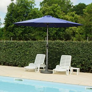 Ombrellone da Patio da 2,7 m con Manovella Inclinabile a Pulsante, Protezione UV, Impermeabile, Ombrellone da Giardino per Esterni 8 - Product Image 1