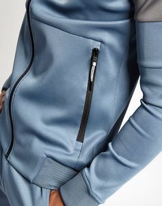 Conjunto Deportivo de Dos Piezas para Hombre, Sudadera con Capucha y Pantalones de Chándal, Corte Ajustado, Estilo Raglán, con Logotipo Personalizado, Bloques de Color, Transpirable, para Gimnasio y Deportes - Product Image 2