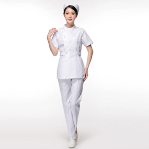 Tenues d'infirmières médicales en sergé, respirantes, extensibles, de qualité supérieure, couleur unie, ensembles d'uniformes d'hôpital – Approvisionnement direct usine - Product Image 1
