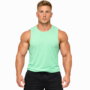 Débardeur de sport sans manches respirant et écologique pour homme, idéal pour l'été, imprimé, vêtement de fitness, fabricant OEM - Product Image 3