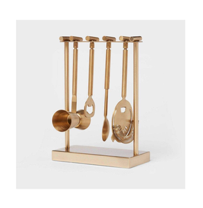 Ensemble de barware artisanal en laiton doré brillant à prix incroyable pour usage hôtelier, accessoires de bar à alcool au prix le plus bas - Product Image 3