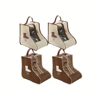 Sacs de rangement multi-usages en PVC durable, résistants à l'humidité et à la poussière, avec fenêtre transparente, design portable et pratique pour le rangement des chaussures et des bottes - Product Image 6