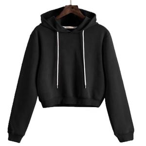 Pull à capuche pour femme, haut court avec épaules tombantes, personnalisé, vente en gros, 2020 - Product Image 2
