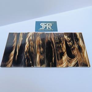 Material Natural de Cuerno de Búfalo con Rayas Doradas Pulido a Mano para Mango de Cuchillo, Placas en Bruto para Artesanía de Cuchillos de Caza Personalizados - Product Image 2