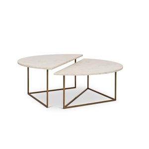 Sleek Metal <b>Coffee</b> <b>Table</b> With Glass Top Modern Frame Compact Design Perfect For <b>Small</b> Living Room Spaces - Product Image 6