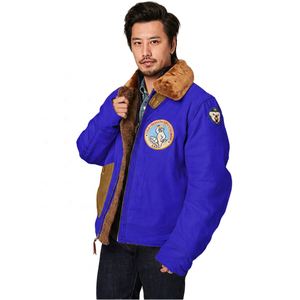 Veste de sport décontractée rétro de style américain pour hommes, 100% coton, tissage épais, broderie, coupe ajustée, automne, service OEM - Product Image 2