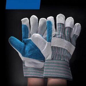 Gants de travail en cuir croûte de vachette Gun Palm pour la sécurité industrielle, la protection au travail, les travaux de rigging canadien et la construction domestique - Product Image 4