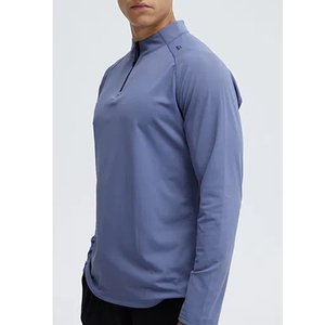 Bulk Discount Custom Printed Athletic Quarter Zip <b>Running</b> Gym Track <b>Jacket</b> Quick Dry <b>Lightweight</b> - Product Image 3