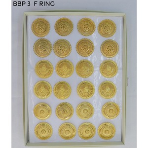 Anillo de Moda Ajustable Chapado en Oro Vintage, Joyería para Mujer, Anillo de Boda Clásico de Arabia Saudita, Anillos Grandes Chapados en Oro de Lujo - Product Image 2