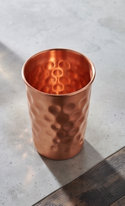 Gobelet en cuivre martelé OEM grand format avec logo personnalisé, verre à eau en métal, vaisselle de restaurant et de bar - Product Image 3