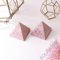 Pyramide de cristal de rhodochrosite naturelle, pierre à bandes rose et blanche, gemme polie, Inde KARTAVYA, pour la décoration et la collection
