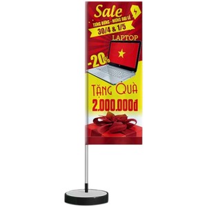 Drapeau publicitaire rectangulaire Shepherd's Bush FLC GROUP en polyester rouge imprimé numériquement pour événements sportifs – Durable - Product Image 2