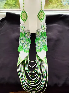 EXCLUSIVE DESIGN VINTAGE STYLE Handmade Ukrainian <b>Beaded</b> Gerdan Necklace Traditional Ethnic Gift for Women gifted, Christmas - Product Image 5