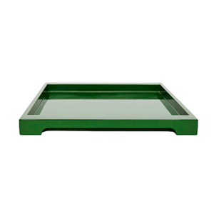 Bandeja de servir artesanal lacada, plato rectangular de madera duradero, perfecto para mesa de centro y exhibiciones festivas, de Vietnam - Product Image 1
