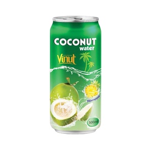 Agua de coco sabor a piña OEM ODM fabricante de etiqueta privada FÁBRICA DE Vietnam fórmula personalizada 500ml lata de aluminio 24 latas de cartón - Product Image 1