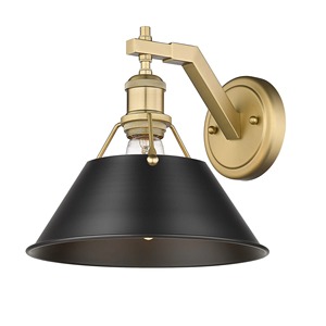 Industrial Wall <b>Sconce</b> With Black Shade Brass Finish Round Design Metal Handicraft <b>Lighting</b> Fixture - Product Image 5