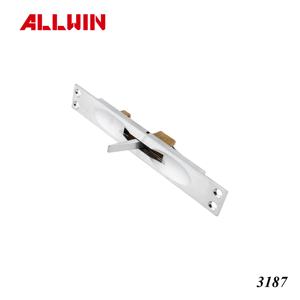 Loquet manuel en laiton finition chrome satiné, homologué UL 3 heures résistance au feu, 170x25mm, pour portes en bois (OEM/ODM) - Product Image 4