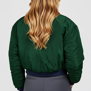 OEM/ODM Veste bomber longue 100% Polyester légère coupe courte coupe-vent style universitaire et baseball Letterman pour usage décontracté - Product Image 6