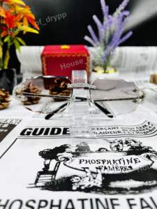 Lunettes de soleil sans monture Iced Out, monture en argent 925 avec diamants Moissanite VVS, lunettes de créateur de luxe pour hommes et femmes - Product Image 4