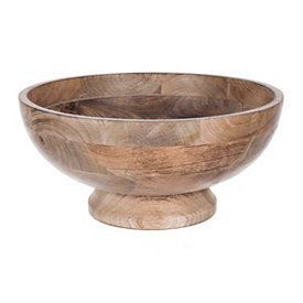 Bol sur piétement en bois artisanal, bol décoratif, bol à fruits en bois massif, décoration pour la maison et la table, Craftera Exports - Product Image 2