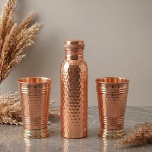 Botella de agua de cobre de grado alimenticio con tapa a prueba de fugas para beber agua de forma segura en la oficina, la escuela y actividades de fitness. - Product Image 6