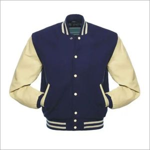 Men's New Fashion High Street Varsity Jacket for Baseball Uniform Worested Embroidered Techniques Stand <b>Button</b> for Winter - Product Image 3