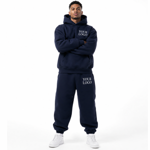 Ensemble de survêtement molletonné pour homme, coupe ample à épaules tombantes, 100 % coton molletonné 460 GSM, par le fabricant de vêtements de sport - Product Image 1