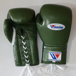 Guantes Profesionales de Boxeo y Kickboxing para Adultos, de Cuero, con Cordones y Correa Ajustable para la Muñeca, para Artes Marciales - Product Image 6