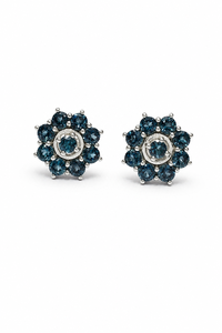 Boucles d'oreilles en topaze bleue en argent sterling 92,5 KLST-31243 - Product Image 3