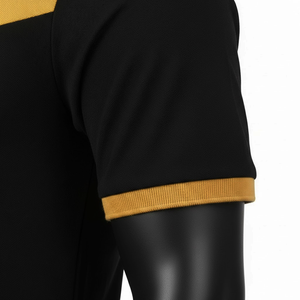 Camiseta de Cuello Alto de Manga Corta para Hombre, Corte Regular, Tejido de Punto, con Serigrafía, Precio de Fábrica al por Mayor - Product Image 3