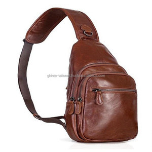 FULL GRAIN GENUINE LEATHER CROSSBODY BAG <b>CHEST</b> BAG USED <b>for</b> WORK and TRAVEL IN THREE DISTINCTIVE COLORS - Product Image 2