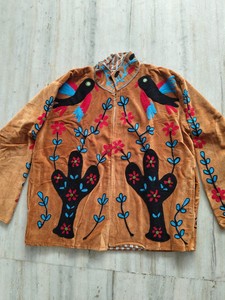 Bohemian <b>Velvet</b> Suzani Embroidery Coat <b>Women</b> Handmade Floral Ethnic Winter <b>Jacket</b> Indian Artisan Designer Wholesale Outerwear EU - Product Image 3
