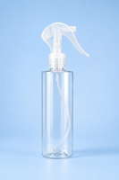 Flacon pulvérisateur transparent en PET, forme cylindrique, pompe pulvérisatrice, usage personnel