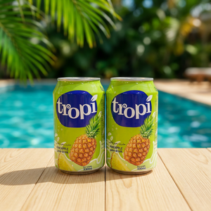 Jus de fruits gazeux Tropi 330ml saveur ananas, prix de gros OEM/ODM, en provenance du Vietnam - Product Image 1