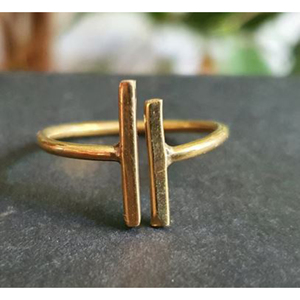 Anillos Minimalistas de Latón Chapado en Oro, Unisex, Joyería Moderna para Uso Diario - Product Image 2