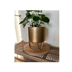 Handmade Brass Vase Hammered Gold Finish Modern Tabletop Decor For Housewarming At <b>Best</b> Price - Product Image 1