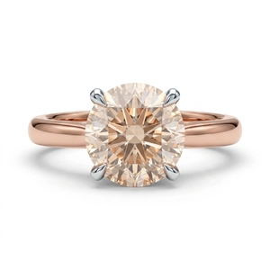 Anillo de Compromiso y Matrimonio de Oro Rosa con Diamantes, Engaste de Garras, Certificado IGI, Acabado Brillante, Joyería para Uso Diario, Regalo de Estilo Atemporal - Product Image 1