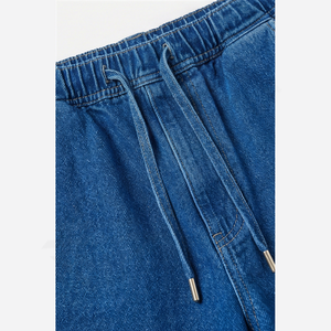 กางเกงยีนส์ทรงตรงขาตรงแบบสวมใส่สบาย น้ำหนักเบา ผ้าเดนิม 100% คอตตอน สีพื้น มีกระเป๋าคาร์โก้ ทรงหลวมสำหรับผู้ชาย เหมาะสำหรับฤดูใบไม้ผลิ ขายส่ง - Product Image 4