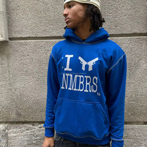 Sweatshirts à capuche en éponge française personnalisés avec strass pour hommes 400 GSM Vente en gros de sweatshirts d'hiver avec logo personnalisé - Product Image 1