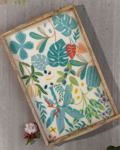 Modern Enamel Painted Tray Handmade Decorative Table Tray Coffee Station Serving <b>Platter</b> Kitchen Counter Home Decoration - Product Image 4
