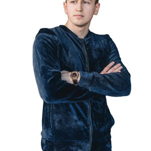 Conjunto de Sudadera de Terciopelo de 345g para Invierno, Estilo Urbano, Unisex, para Parejas, Sudadera con Capucha Lisa, Trajes Deportivos de Forro Polar para Hombre - Product Image 1